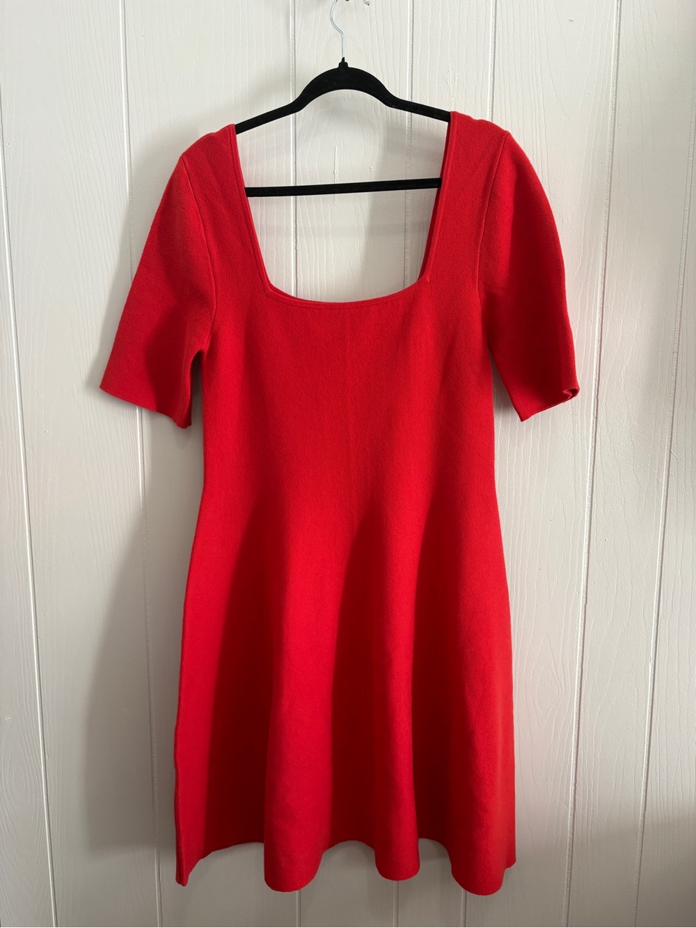 Gretchen Scott Designs Senorita Bold Red Square-Neck Midi Dress Size 14